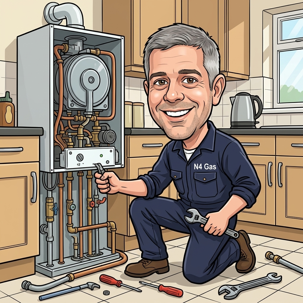 Cartoon illustration of James French